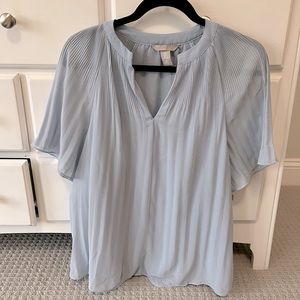 H&M Pleated Light blue blouse, size M.